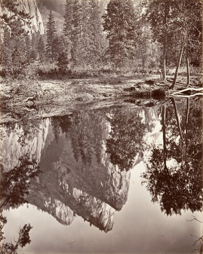 Üç Kardeşin Aynadan Görünümü, Yosemite, yak. 1872, basılmış yaklaşık. 1876. by Carleton E. Watkins.