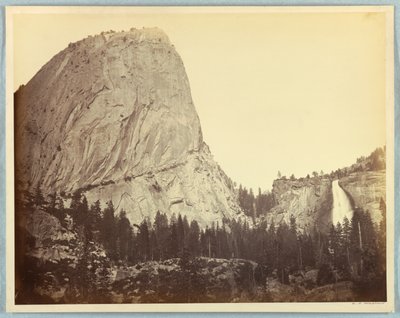 Broderick Dağı, Nevada Şelalesi, 700 Feet, Yosemite by Carleton E. Watkins
