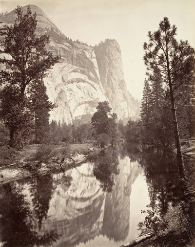 Washington Kulesi, Yosemite, yak. 1872, basılmış yaklaşık. 1876. by Carleton E. Watkins.
