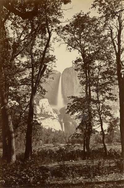 Yosemite Şelalesi, 2634 ft. by Carleton E. Watkins