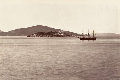 Alcatraz Adası, San Francisco, 1868-69, basılmış yaklaşık. 1876. by Carleton Emmons Watkins