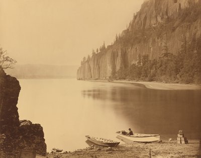 Cape Horn, Columbia Nehri, 1867. by Carleton Emmons Watkins