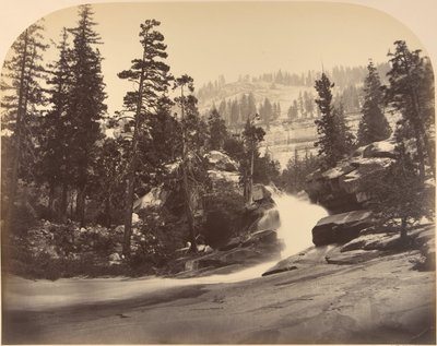 Cascade, Nevada Güz Solda, Vernal Güz yukarıdan görünüm, 1861. by Carleton Emmons Watkins