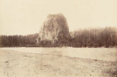 Castle Rock, Oregon, 1867, basılmış yakl. 1876. by Carleton Emmons Watkins