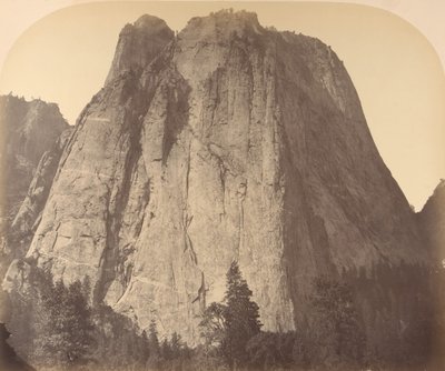 Katedral Kayası, 1861. by Carleton Emmons Watkins