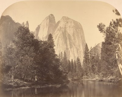 Katedral Kayası, Nehir Manzaralı, 1861. by Carleton Emmons Watkins