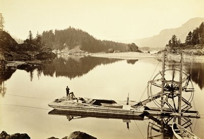 Yüzen Somon Çarkı, Cascades, 1867 by Carleton E. Watkins