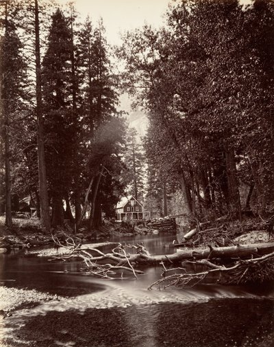 Hutchings Oteli, Yosemite, yak. 1872, basılmış yaklaşık. 1876. by Carleton Emmons Watkins