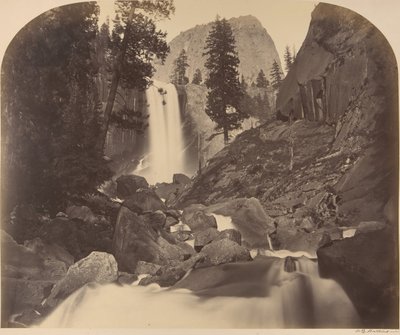 Broderick Dağı, Uzak Merkez, Piroyac, Falling Chrystals, Vernal Fall, 1861. by Carleton Emmons Watkins