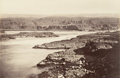 Dalles Geçidi, Oregon, 1867, basılmış yaklaşık. 1876. by Carleton Emmons Watkins