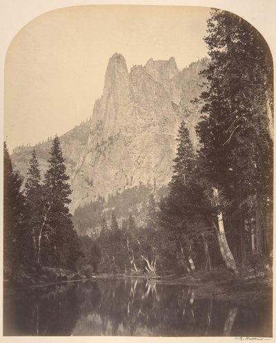 Nehir Manzaralı, Sentinel, 3270 Feet, 1861. by Carleton Emmons Watkins