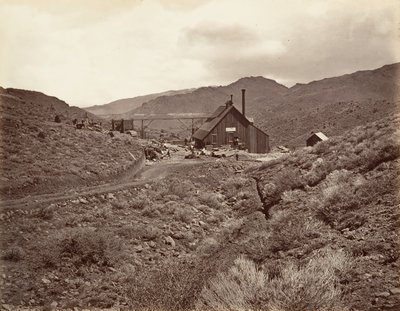 Sutro Tünel Şaftı No. 3, 1875, basılmış yakl. 1876. by Carleton Emmons Watkins
