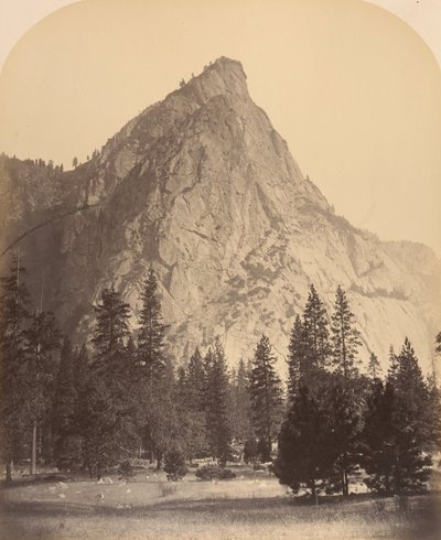 Üç Kardeş, Önden Görünüm, 4480 Feet, 1861. by Carleton Emmons Watkins