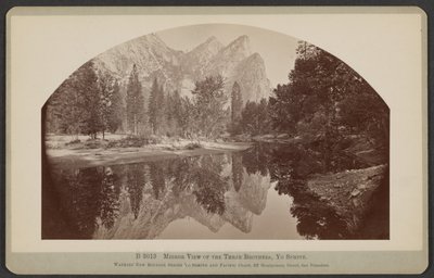 Üç Kardeşin Ayna Görüntüsü, Yo Semite by Carleton Watkins