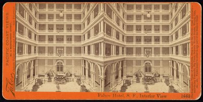 Palace Hotel, S.F., İç Görünüm by Carleton Watkins