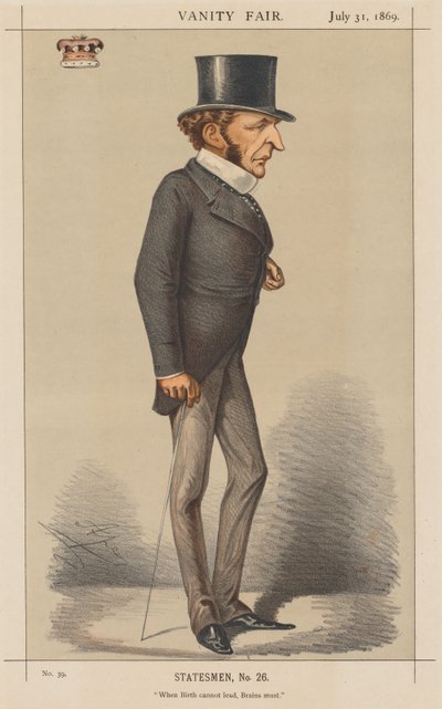 Vanity Fair: Devlet Adamı No. 26 "Doğum önderlik edemediğinde, Beyinler gerekir." by Carlo (Ape) Pellegrini
