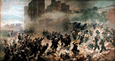La breche de la Porta Pia, Roma (20 Eylül 1870) - Carlo Ademollo