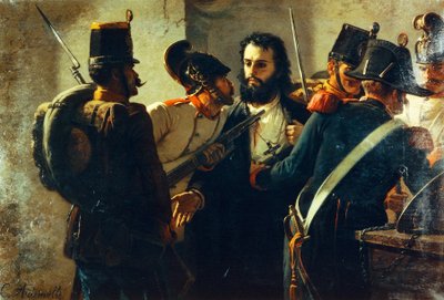 Ugo Bassi, Comacchio hapishanesinde, Carlo Ademollo (1825-1911) by Carlo Ademollo