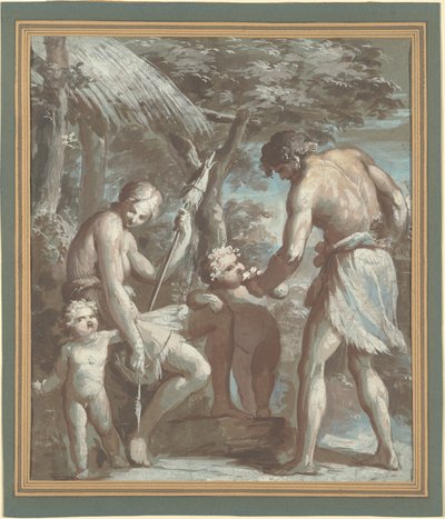 Adem ve Havva, Kabil ve Habil ile by Carlo Alberto Baratta