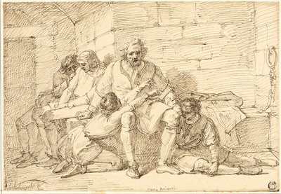 Ugolino ve Oğulları Hapishanede by Carlo Arienti