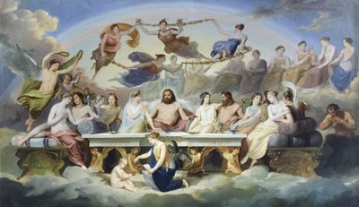 Tanrıların Ziyafeti (tuval üzerine yağlıboya) by Carlo Bellosio