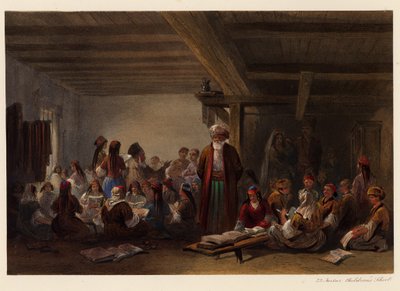 Kırım Tatarları Çocuk Mektebi, 1856 by Carlo Bossoli