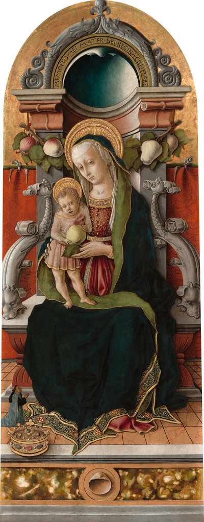 Madonna ve Çocuk Donörle Taht Edildi by Carlo Crivelli