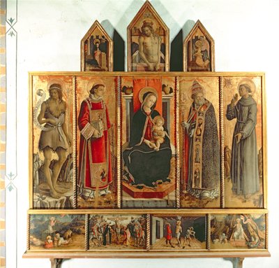 Azizlerle Madonna ve Çocuk, poliptik, 1468 (panelde tempera) by Carlo Crivelli