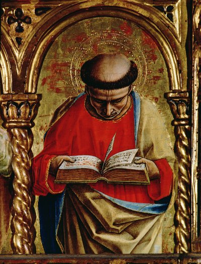 Aziz Matthew, SantEmidio poliptiğinden detay, 76636 panel detayında 1473 tempera by Carlo Crivelli