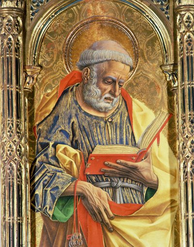 Aziz Peter, SantEmidio poliptiğinden detay, 76636 panel detayında 1473 tempera by Carlo Crivelli