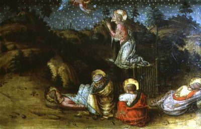 Bahçedeki Acı, San Silvestro poliptiğinden sol predella paneli by Carlo Crivelli