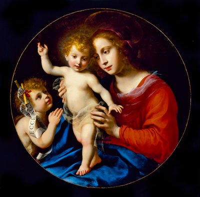 Vaftizci Yahya ile Madonna ve Çocuk, c.1636 by Carlo Dolci