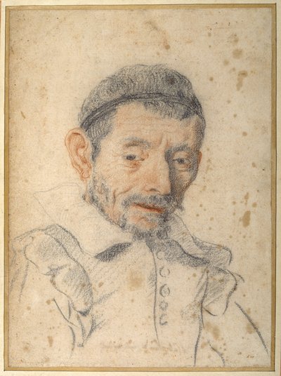 Sanatçının kunduracısı (kağıt üzerinde kırmızı ve siyah tebeşir) by Carlo Dolci