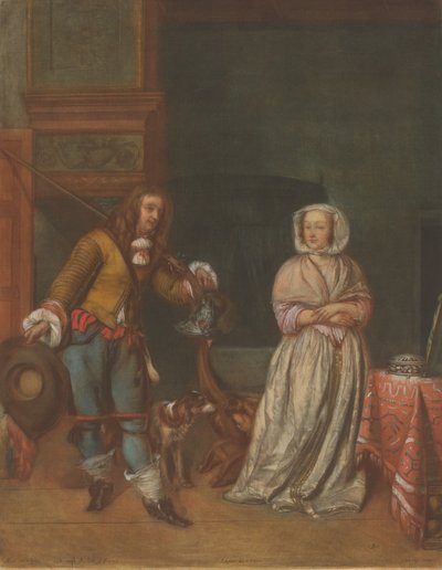 Bir Hanımefendiyi Ziyaret Eden Avcı, 17831786. by Carlo Lasinio