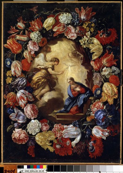 ""Çiçeklerle Müjde"" tablosu Carlo Maratta (1625-1713) Mikalojus Konstantinas Ciurlionis Güzel Sanatlar Müzesi, Kaunas, Litvanya by Carlo Maratta or Maratti
