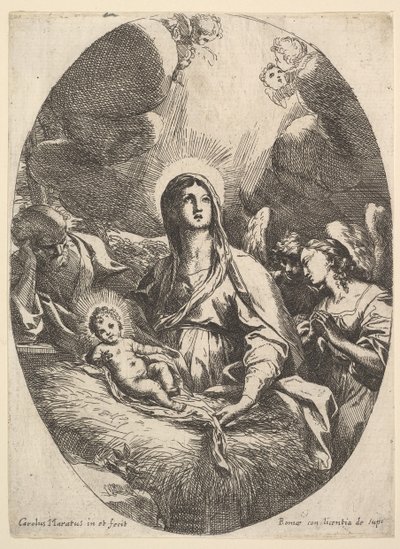 Meleklerin Hayranlığı. by Carlo Maratta or Maratti