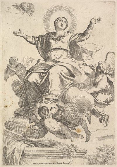 Bakire Varsayımı. by Carlo Maratta or Maratti