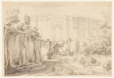 Bir Hemicycle için Tasarım, Villa Albani, Roma, İtalya by Carlo Marchionni