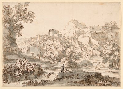 Çizim, Kasabalı Bir Manzara, 1750-1770 by Carlo Marchionni
