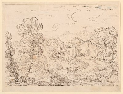 Çizim, Ormanda Bir Trattoria, 1760-1770 by Carlo Marchionni