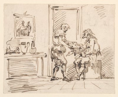 Çizim, Bir tür sahnesi, 1725-50 by Carlo Marchionni
