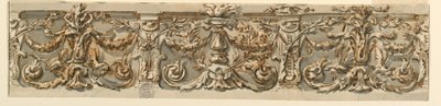 Çizim, Bir Friz için Tasarım, yaklaşık 1770 by Carlo Marchionni