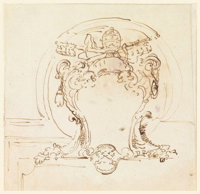 Çizim, Papalık Arması, 1740-58 by Carlo Marchionni
