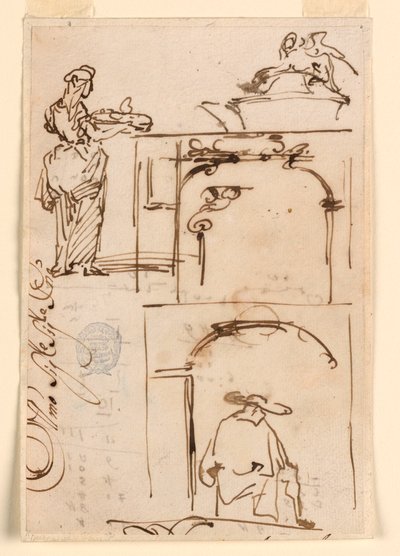 Çizim, Eskizler, 1725-50 by Carlo Marchionni