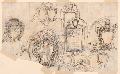 Çizim, Eskizler, 1740-58 by Carlo Marchionni