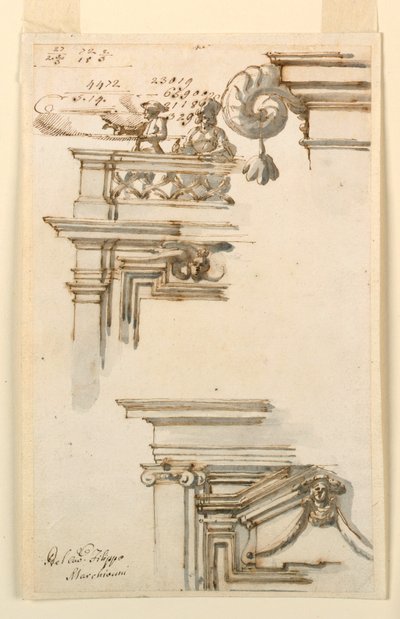Çizim, İki Kapı Kasası, 1750-75 by Carlo Marchionni