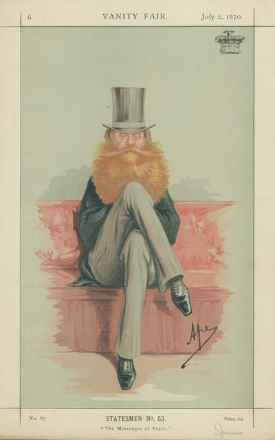 Earl Spencer, Barış Elçisi, 2 Temmuz 1870, Vanity Fair karikatürü by Carlo Pellegrini