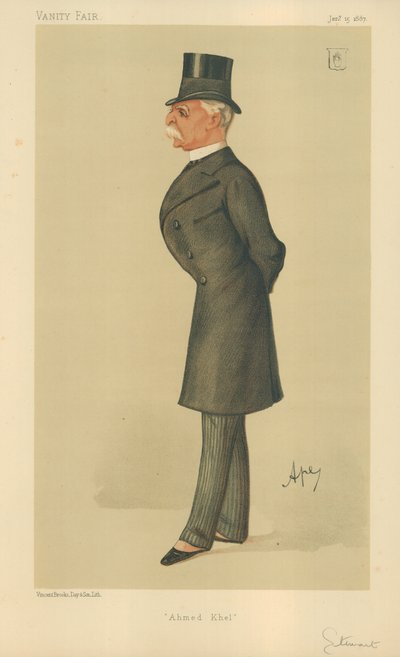 General Sir Donald Martin Stewart, Ahmed Khel, 15 Ocak 1887, Vanity Fair karikatürü by Carlo Pellegrini
