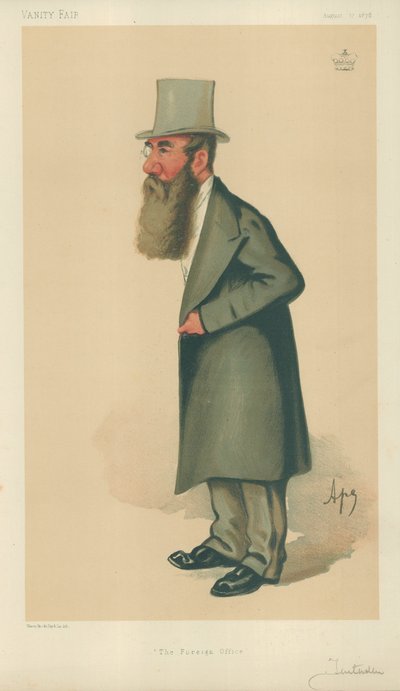 Lord Tenterden, Dışişleri Bakanlığı, 17 Ağustos 1878, Vanity Fair karikatürü by Carlo Pellegrini