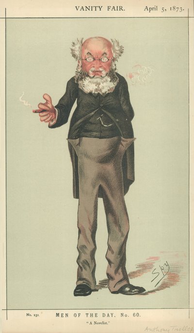 Bay Anthony Trollope, Bir romancı, 5 Nisan 1873, Vanity Fair karikatürü by Carlo Pellegrini